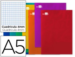 Libreta escolar Liderpapel A5 80h 60g/m² c/4mm. colores surtidos